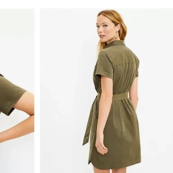 Loft Utility Pocket Shirtdress - Picture 3 of 4